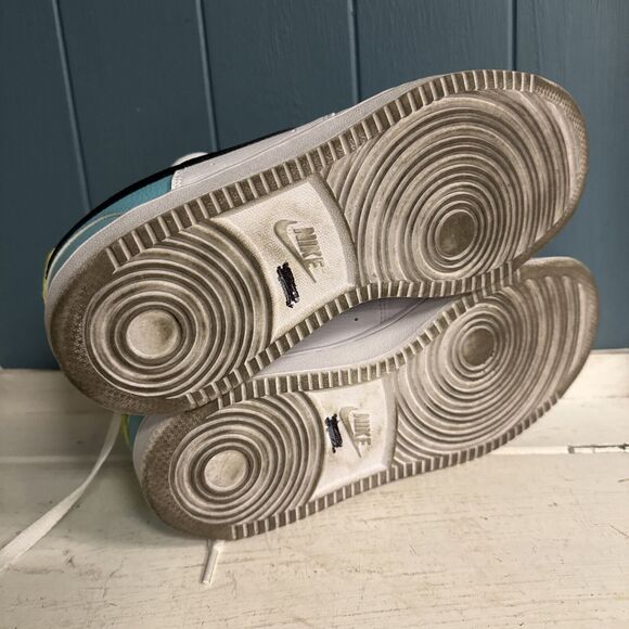 Nike Court Vision Low Trainers Multi Color Block Womens Size 8.5 US‎ White Teal - Picture 9 of 12